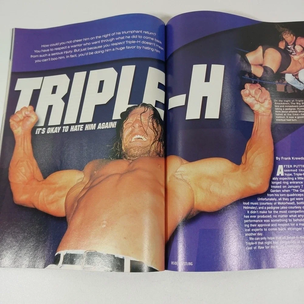 Inside‎ Wrestling Magazine June 2002 Triple H Comeback Issue Chris Benoit NWO DX